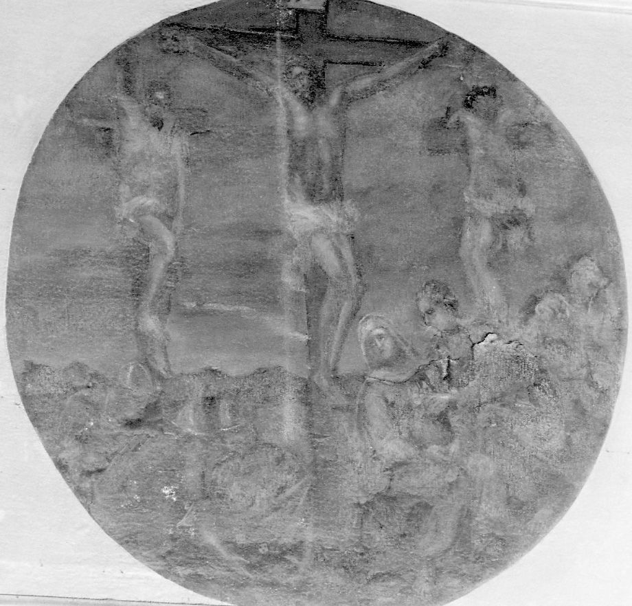 stazione XII: Gesù innalzato e morto in croce (dipinto) - bottega piemontese (prima metà sec. XVIII)