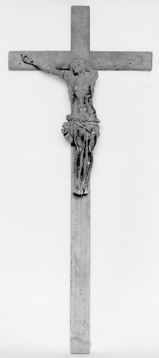 Cristo crocifisso dolente (crocifisso, opera isolata) - bottega piemontese (prima metà sec. XVIII)