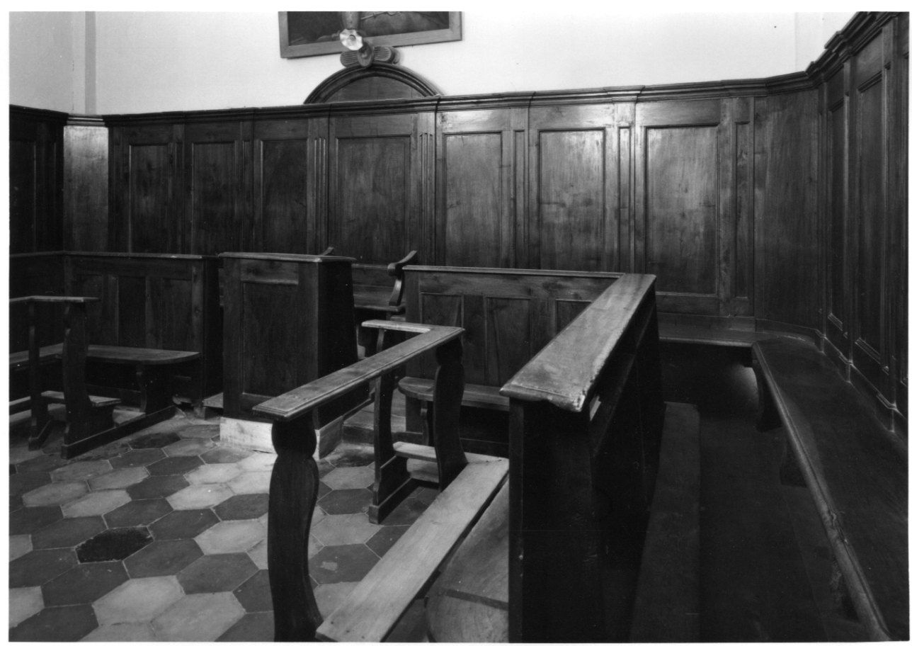 stalli del coro, insieme - bottega piemontese (seconda metà sec. XVIII)