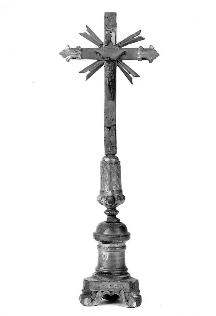 CRISTO CROCIFISSO (croce d'altare, opera isolata) - bottega piemontese (sec. XIX)