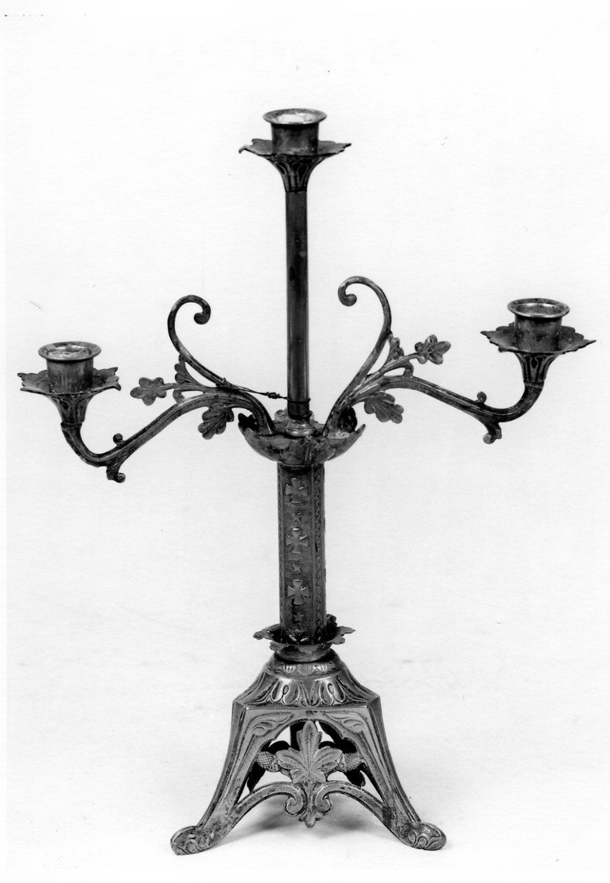 candelabro, serie - produzione piemontese (primo quarto sec. XX)