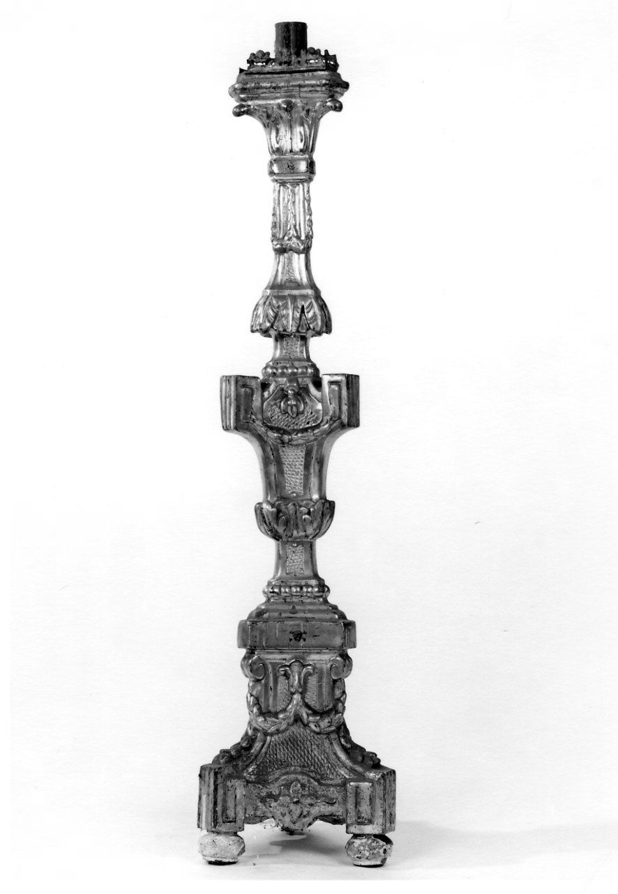 candelabro, serie - bottega piemontese (prima metà sec. XIX)