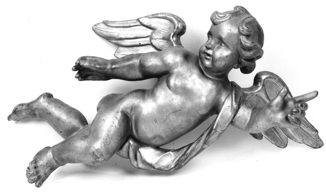 PUTTO ALATO (scultura, opera isolata) - bottega piemontese (sec. XVII)