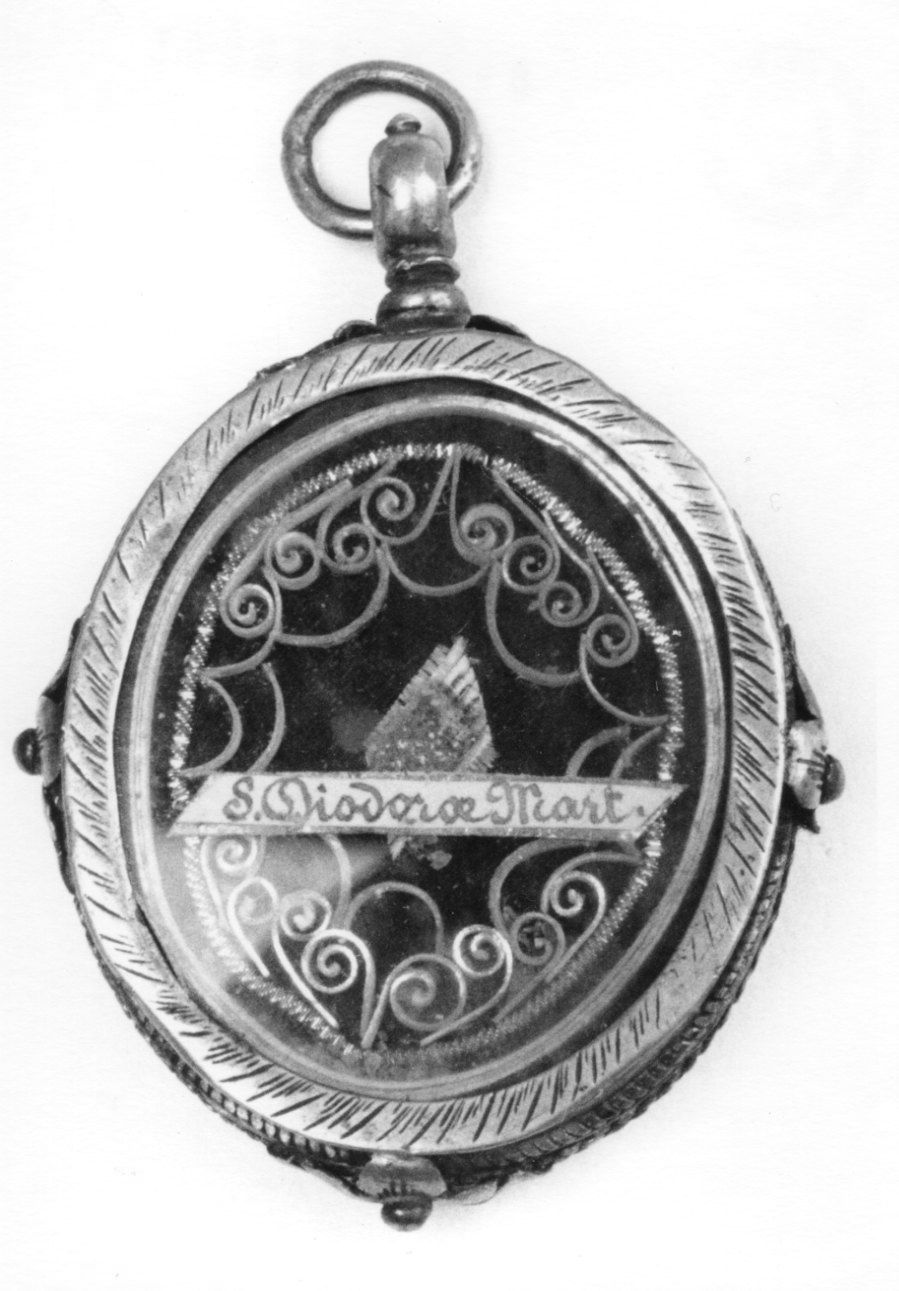 reliquiario a capsula, serie - ambito italiano (sec. XIX)