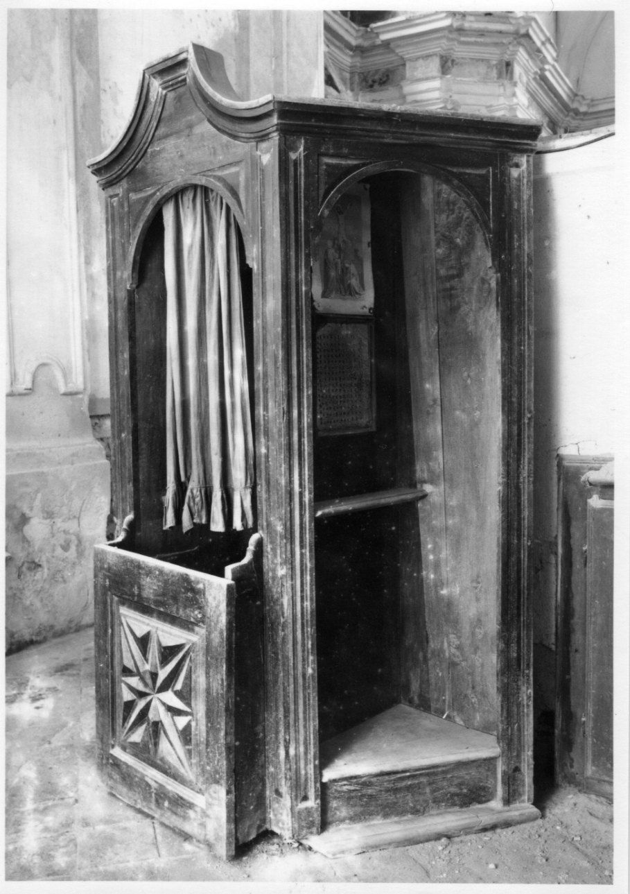 confessionale, serie - bottega piemontese (seconda metà sec. XVIII)