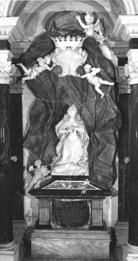 STATUA DI MARGHERITA DI SAVOIA (monumento funebre, opera isolata) di Tardito Giuseppe Maria, Gaggini Giuseppe, Gaggini Giovanni Francesco, Gaggini Pietro Francesco (fine, primo quarto sec. XVII, sec. XVIII)