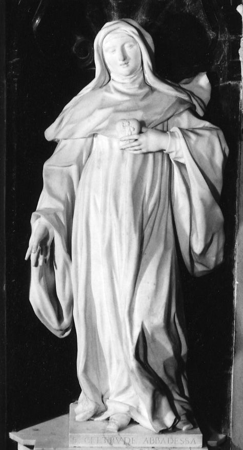 SANTA GERTRUDE (statua, opera isolata) di Gaggini Giovanni Francesco, Gaggini Pietro Francesco (primo quarto sec. XVIII)