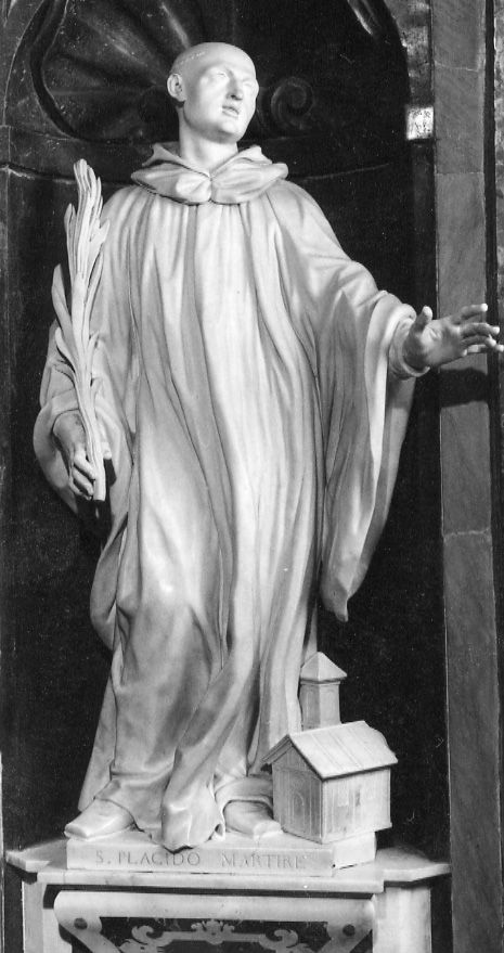 SAN PLACIDO MARTIRE (statua, opera isolata) di Gaggini Giovanni Francesco, Gaggini Pietro Francesco (primo quarto sec. XVIII)