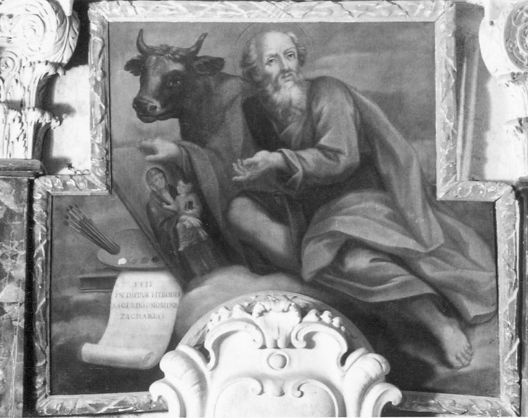 SAN LUCA (dipinto, opera isolata) di Stasio Giuseppe Giovanni Maria, Stasio Bartolomeo Bernardino (inizio sec. XVIII)