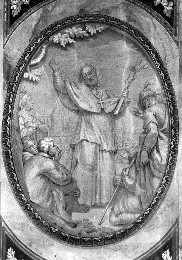 SAN FRANCESCO DI SALES PREDICA ALLA FOLLA (dipinto, opera isolata) di Biella Giovanni (ultimo quarto sec. XVIII)