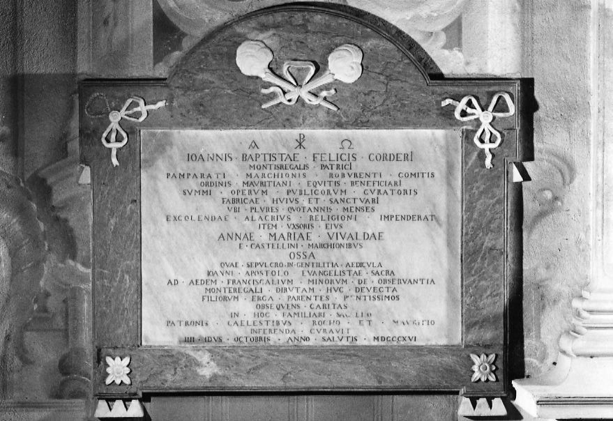 lapide tombale, opera isolata - ambito piemontese (primo quarto sec. XIX)