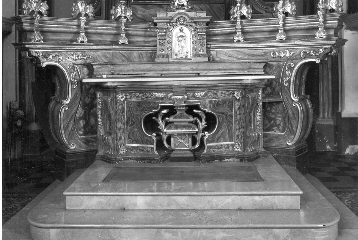 altare maggiore, opera isolata - bottega piemontese (prima metà sec. XVIII)