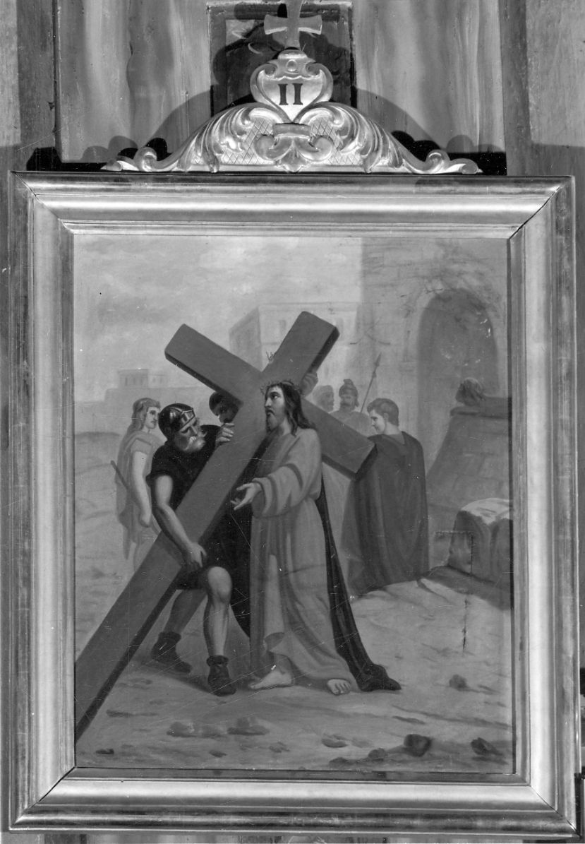 stazione II: Gesù caricato della croce (Via Crucis, elemento d'insieme) - ambito piemontese (primo quarto sec. XX)