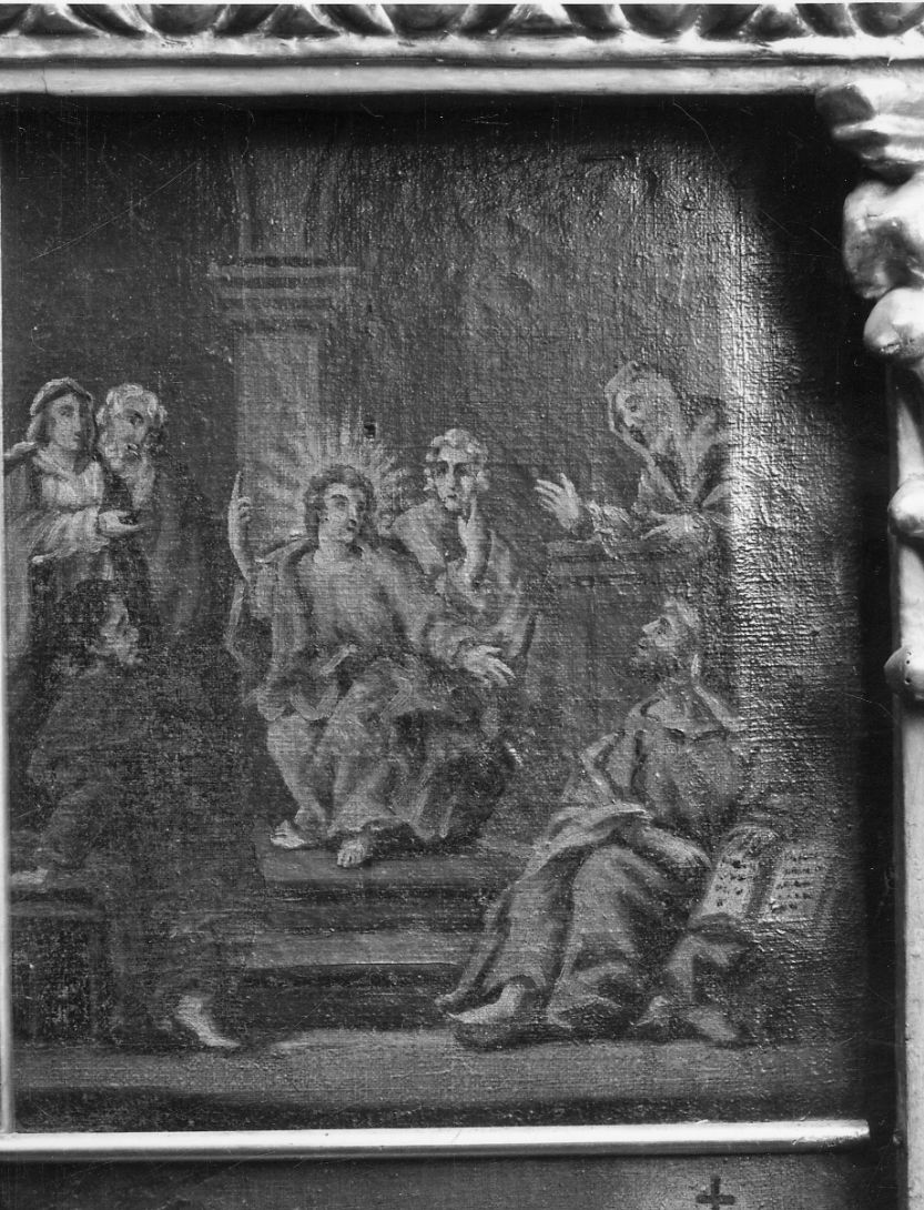 disputa di Gesù con i dottori nel tempio (dipinto, elemento d'insieme) - ambito piemontese (seconda metà sec. XVIII)