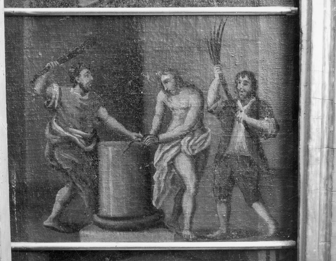 FLAGELLAZIONE DI CRISTO (dipinto, elemento d'insieme) - ambito piemontese (seconda metà sec. XVIII)