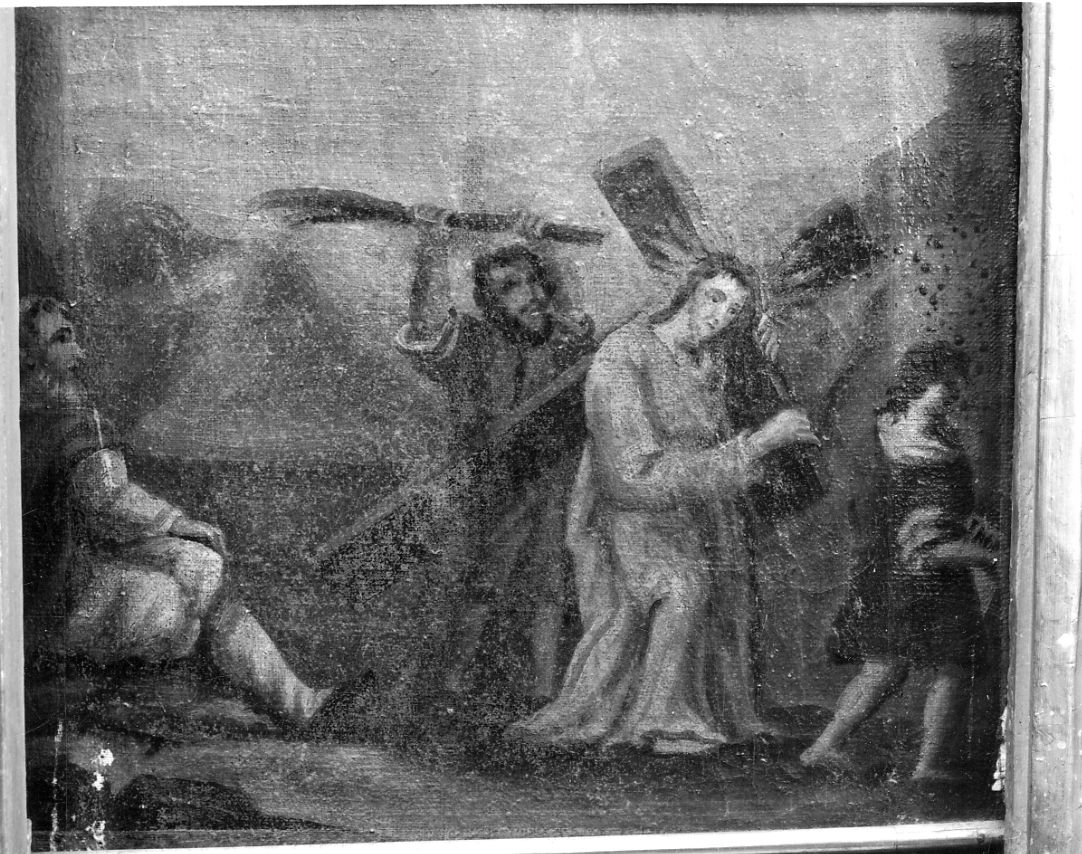 SALITA DI CRISTO AL MONTE CALVARIO (dipinto, elemento d'insieme) - ambito piemontese (seconda metà sec. XVIII)