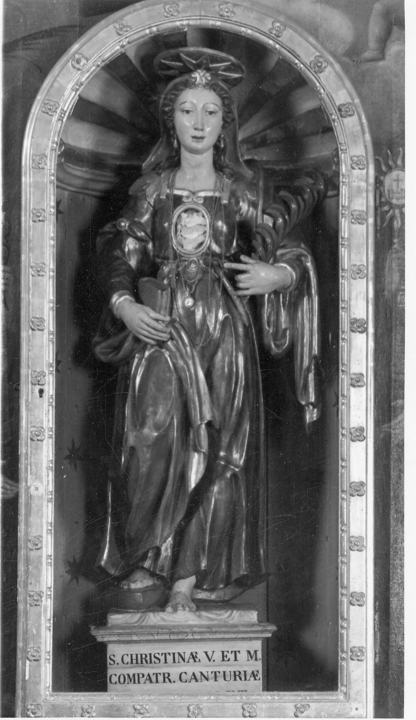 SANTA CRISTINA (reliquiario - a statua, opera isolata) - bottega piemontese (primo quarto sec. XVII)