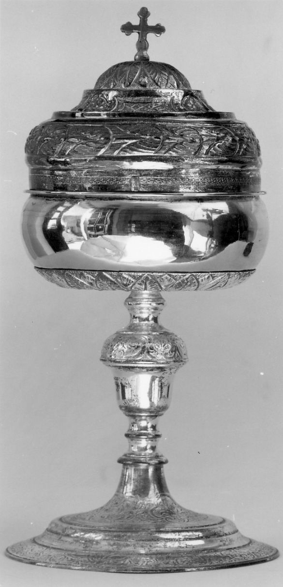 pisside, opera isolata - bottega piemontese (seconda metà sec. XIX)