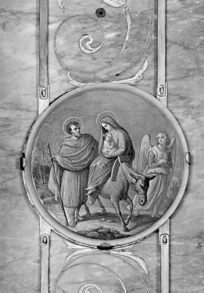 FUGA IN EGITTO (dipinto) - ambito piemontese (ultimo quarto sec. XIX)