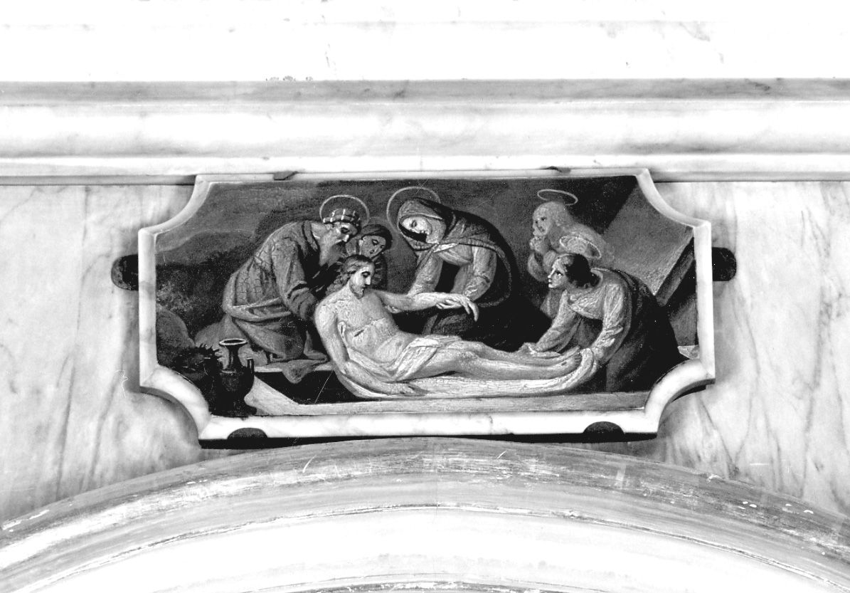 DEPOSIZIONE DI CRISTO NEL SEPOLCRO (dipinto) - ambito piemontese (ultimo quarto sec. XIX)