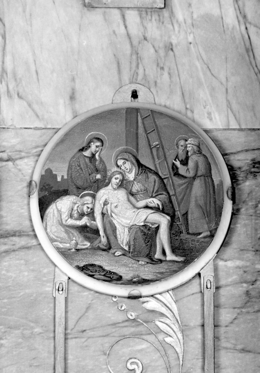 DEPOSIZIONE DI CRISTO DALLA CROCE (dipinto) - ambito piemontese (ultimo quarto sec. XIX)