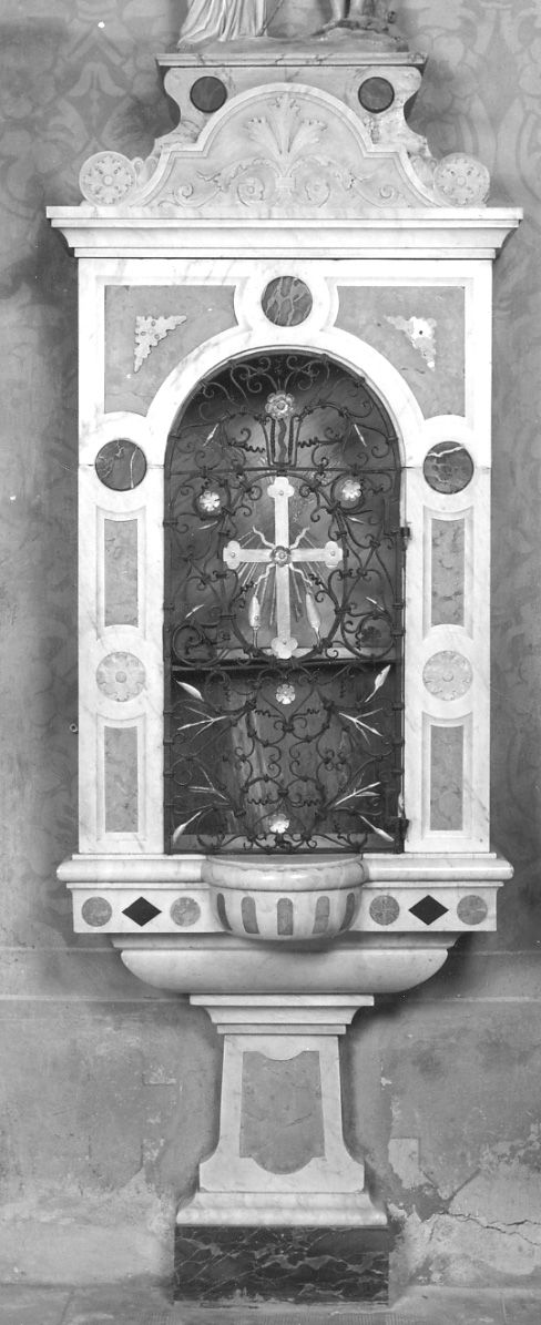 fonte battesimale - a fusto, opera isolata - ambito torinese (ultimo quarto sec. XIX)