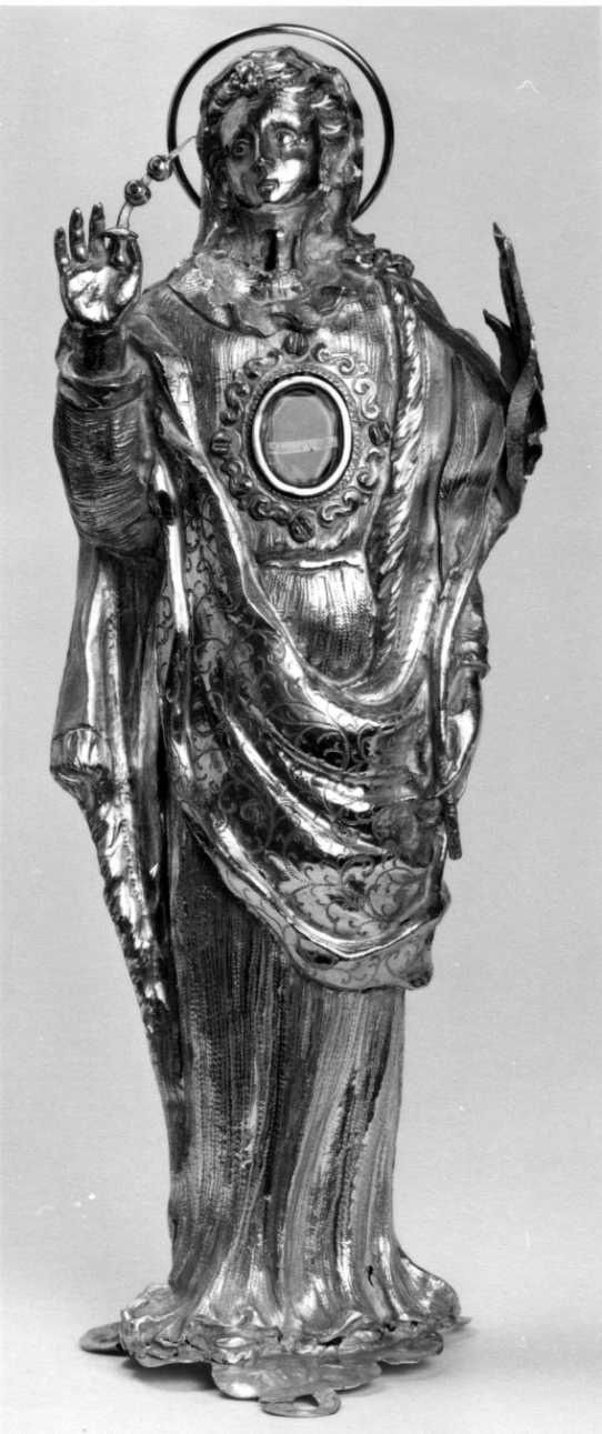 SANTA LUCIA (reliquiario - a statuetta, opera isolata) di Varrone Giuseppe (seconda metà sec. XVIII)