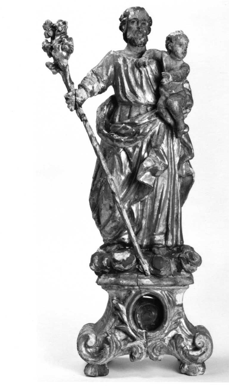 SAN GIUSEPPE (reliquiario - a statua, opera isolata) - ambito piemontese (seconda metà sec. XVII)