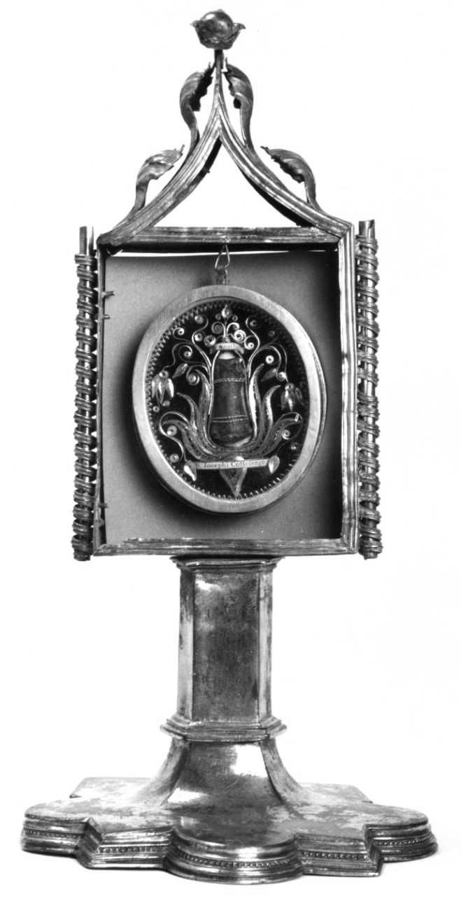 reliquiario - a tabella, opera isolata - ambito piemontese (sec. XVI, sec. XIX)