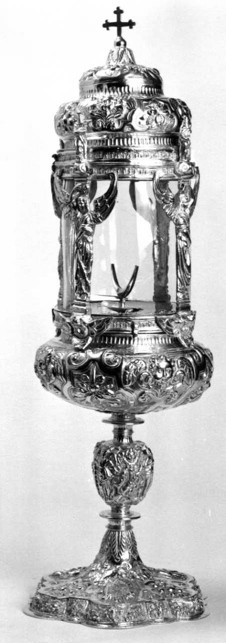 MOTIVI DECORATIVI (ostensorio - a coppa, opera isolata) - ambito piemontese (prima metà sec. XVIII)