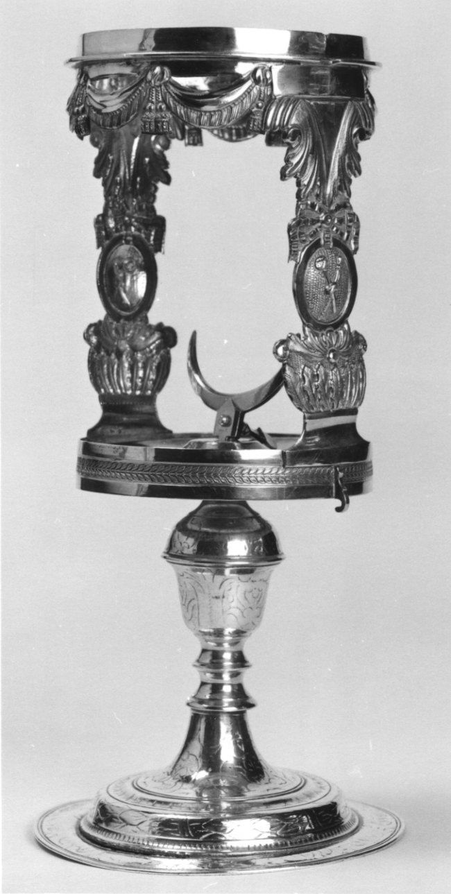 ostensorio - a coppa, opera isolata - ambito italiano (seconda metà sec. XVIII)