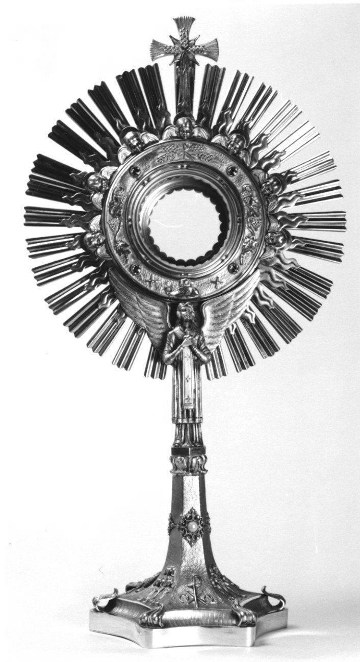 ANGELO (ostensorio - a raggiera, opera isolata) - ambito italiano (primo quarto sec. XX)