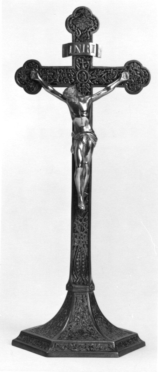 CRISTO CROCIFISSO (croce da tavolo, opera isolata) - ambito franco-piemontese (prima metà sec. XVI)