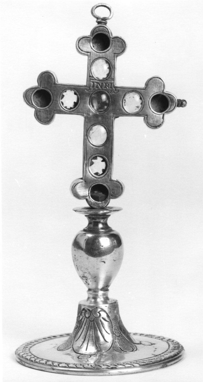 croce da tavolo, opera isolata - ambito franco-piemontese (seconda metà sec. XVI)