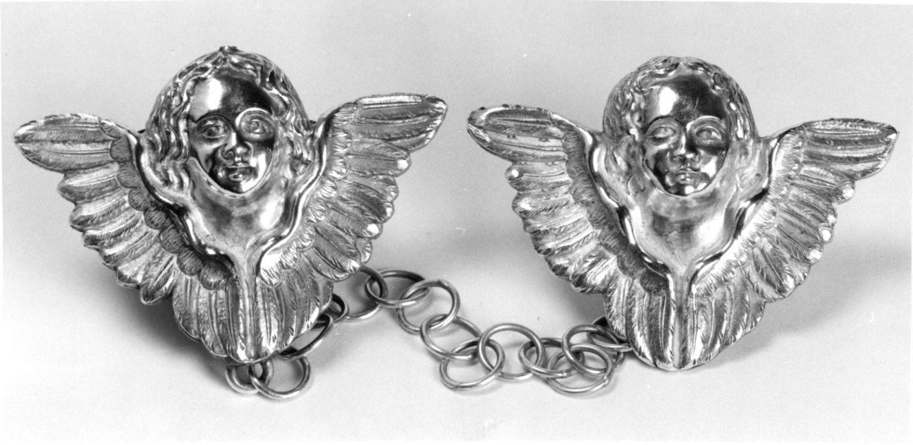 CHERUBINI (fermaglio di piviale, elemento d'insieme) - manifattura italiana (prima metà sec. XVII)