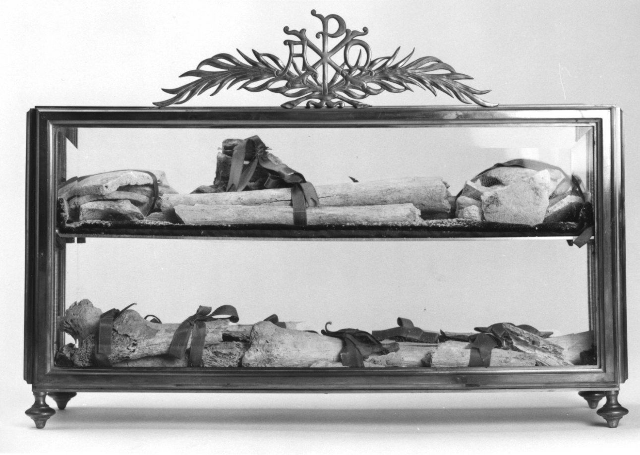 reliquiario a teca, opera isolata - ambito italiano (seconda metà sec. XIX)