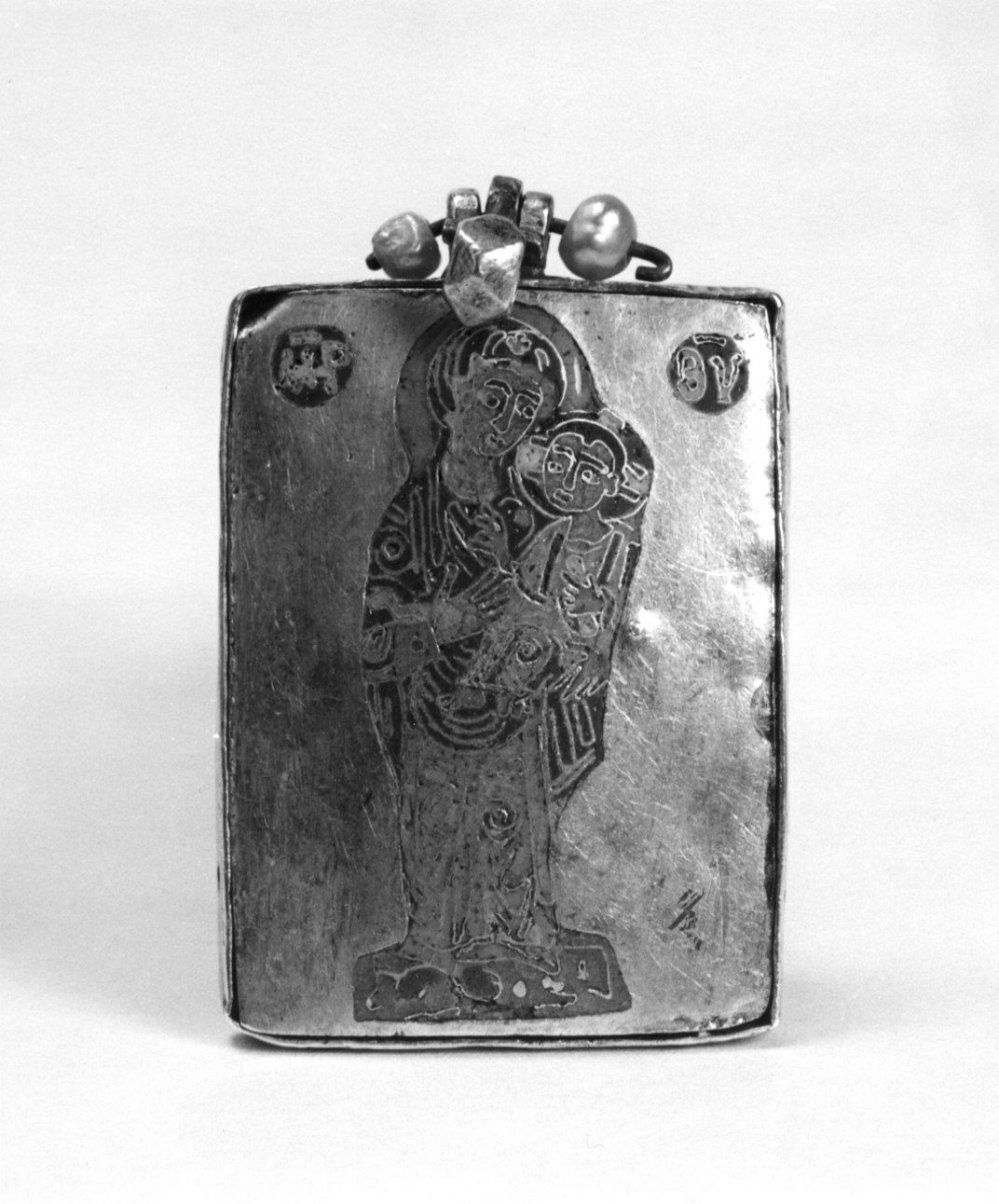 MADONNA CON BAMBINO (decorazione a smalto) - ambito bizantino (sec. XI)