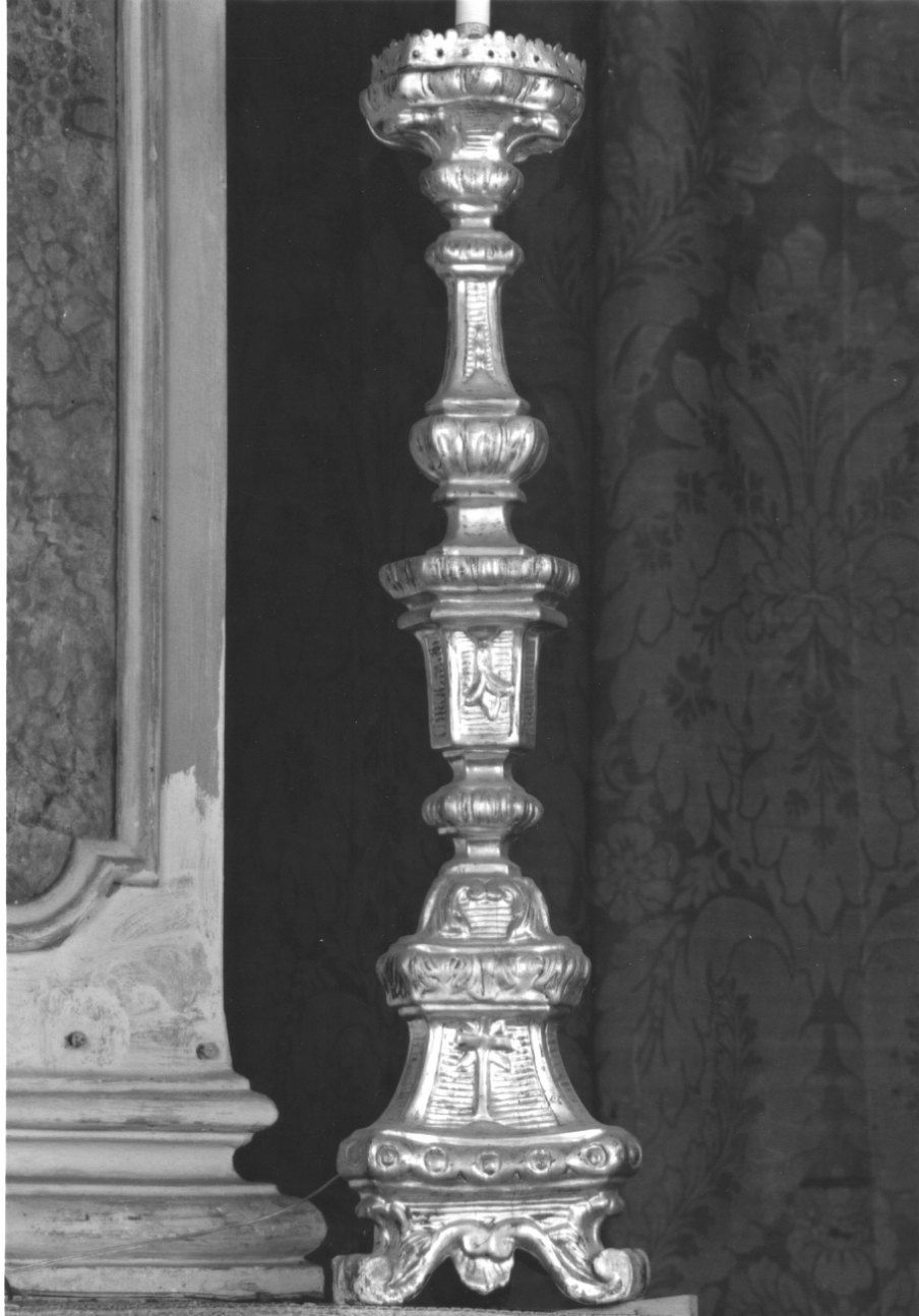 candelabro, serie - ambito piemontese (terzo quarto sec. XVIII)