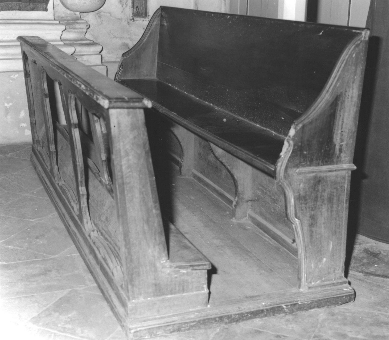 banco da chiesa, opera isolata - ambito piemontese (metà sec. XIX)