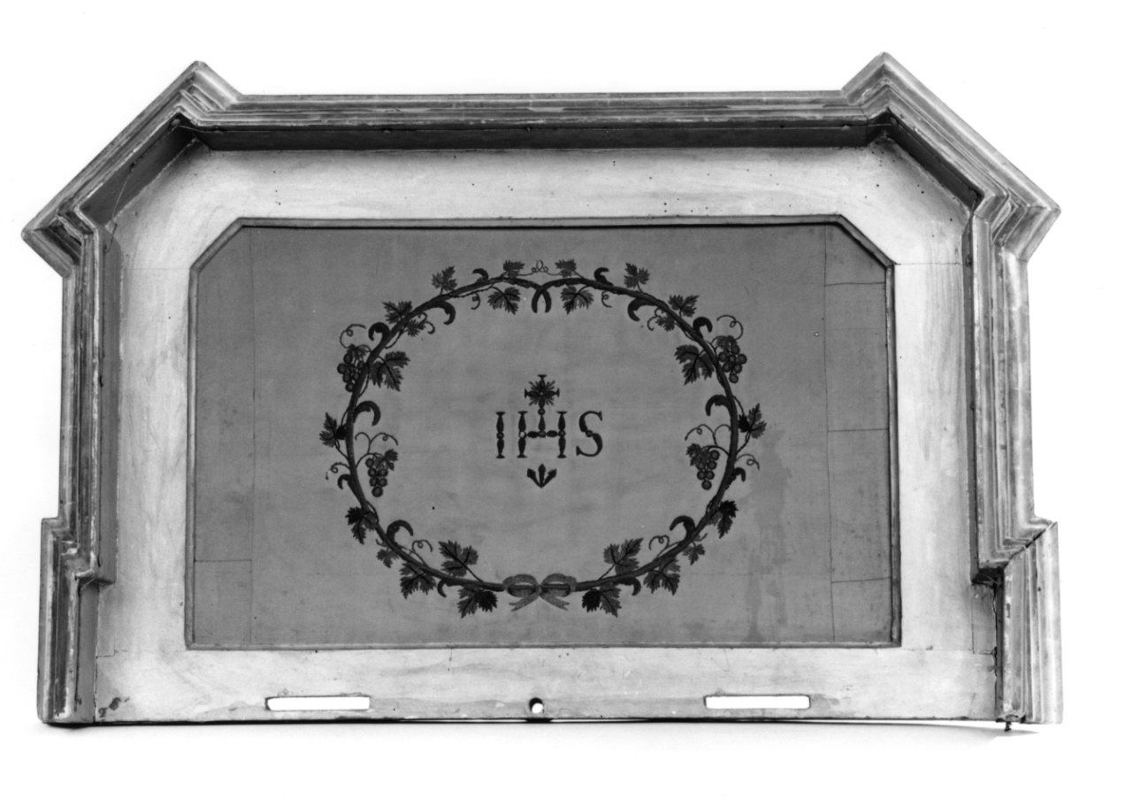 MONOGRAMMA CRISTOLOGICO (cielo di baldacchino) - ambito piemontese (terzo quarto sec. XVIII)