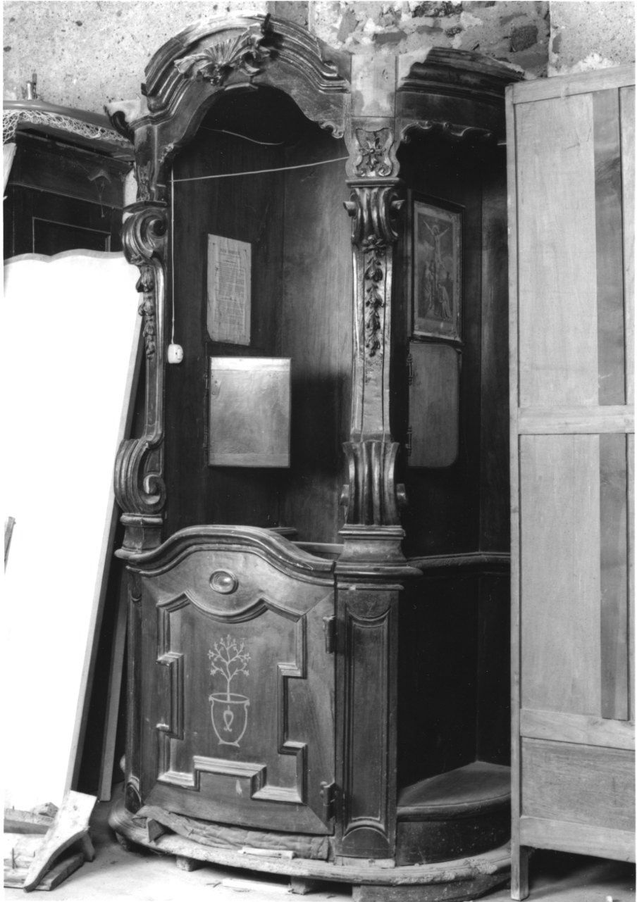confessionale, opera isolata - ambito piemontese (metà sec. XVIII)