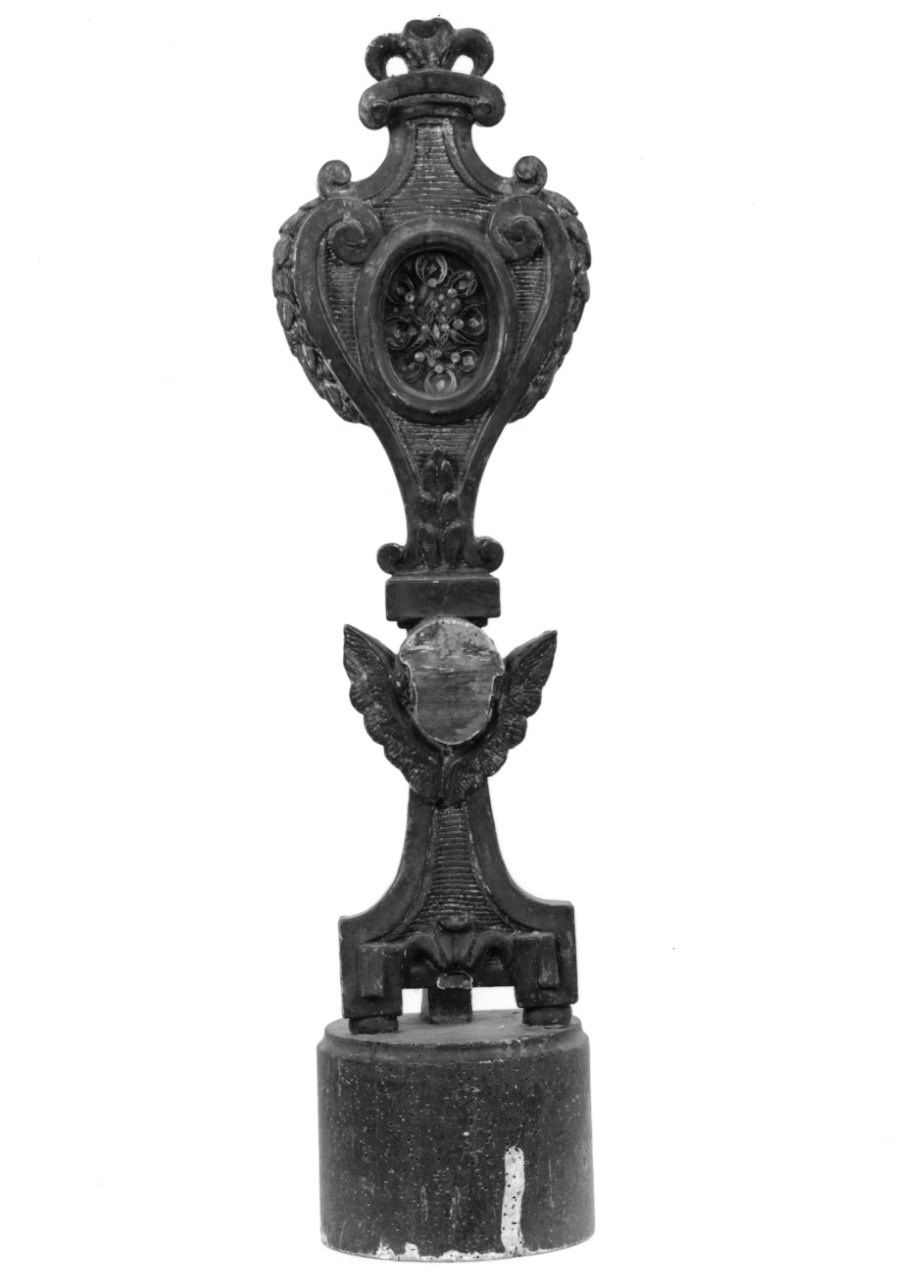 reliquiario - a ostensorio, serie - ambito piemontese (fine sec. XVII)