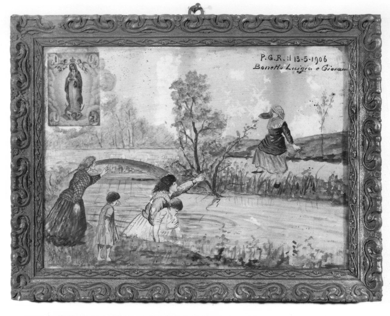 INCIDENTE NEL FIUME (ex voto, opera isolata) - ambito torinese (inizio sec. XX)