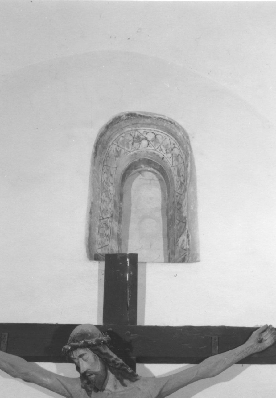 MOTIVO DECORATIVO GEOMETRICO (dipinto, frammento) - ambito piemontese (prima metà sec. XII)