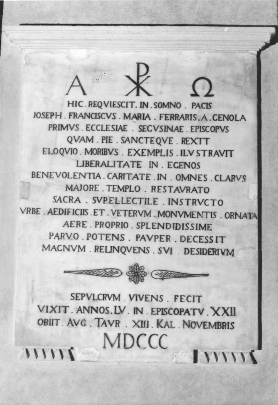 lapide tombale, opera isolata - ambito piemontese (sec. XIX)