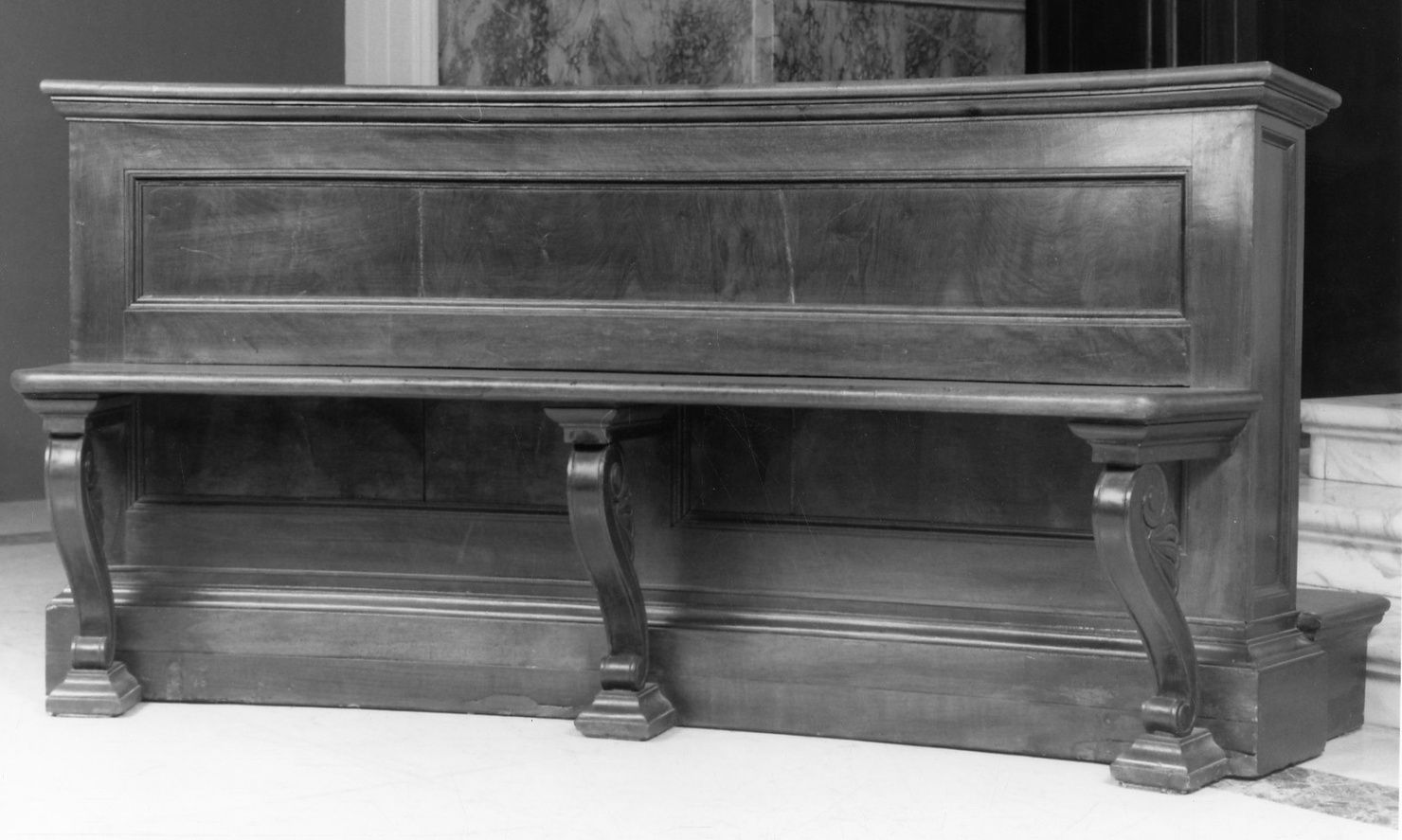 banco da chiesa, serie - ambito piemontese (metà sec. XIX)