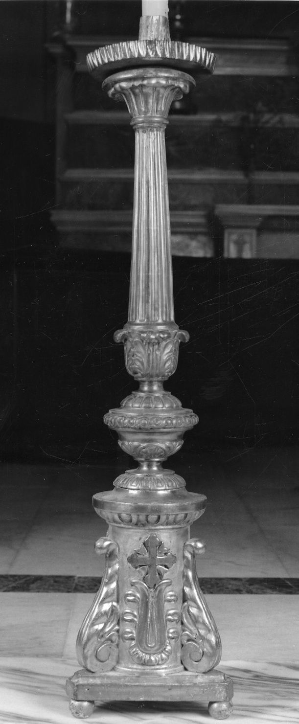 STEMMA DELL'ORDINE MAURIZIANO (candelabro per cero pasquale, opera isolata) di Capello Gabriele detto Moncalvo, Cerruti (metà sec. XIX)