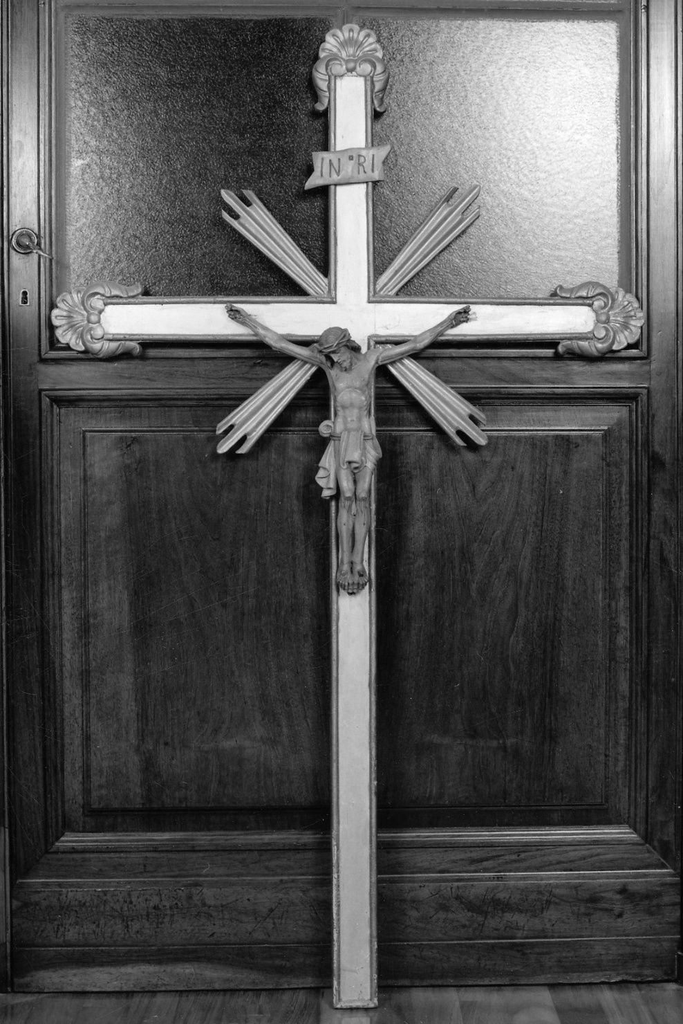 CRISTO CROCIFISSO (croce processionale, opera isolata) - ambito piemontese (prima metà, prima metà sec. XIX, sec. XX)