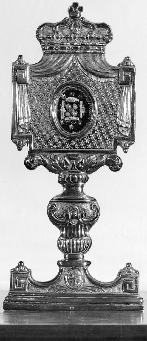 STEMMA DELL'ORDINE MAURIZIANO (reliquiario - a ostensorio, opera isolata) - produzione piemontese (secondo quarto sec. XIX)