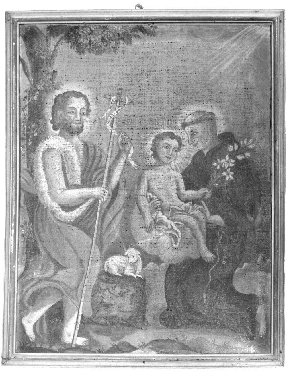 SAN GIOVANI BATTISTA E SANT'ANTONIO DA PADOVA (dipinto, opera isolata) - ambito piemontese (seconda metà sec. XVIII)